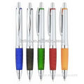 well-selling ball pen plastic with colorful color grip as promo gift